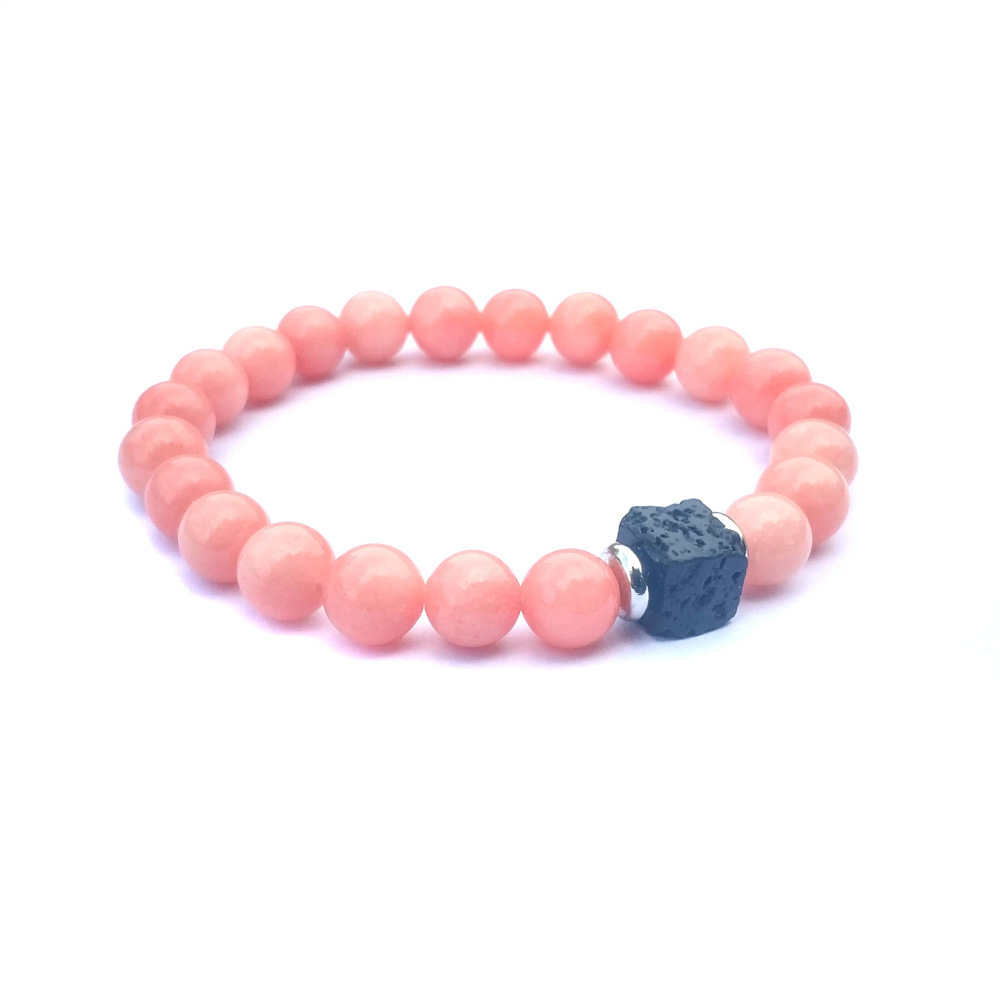 Natural stone bracelet men and women stainless steel healing energy wrist jewelry