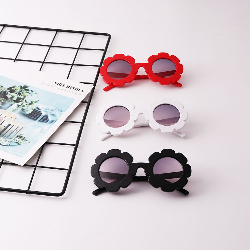 6 Colors Fashion Baby Girls Sunglasses Children Round Flower Sun Glasses Eyewear Summer Toddler Kids Accessories M1709 Z260305