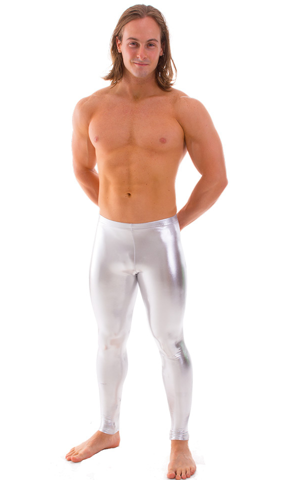 Mens Gold Silver Black Metallic Dance Leggings Shiny Stage Performance Pants Spandex Skinny For Adults And Boys