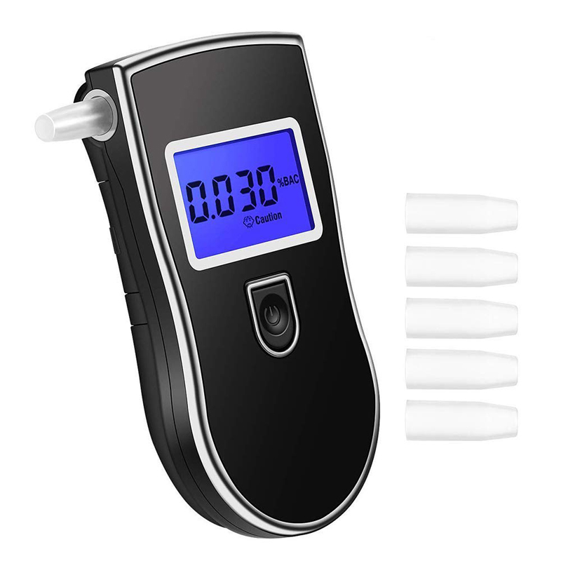 Portable Alcoholism Test Mini Digital Breath Alcohol Tester LCD Breathalyzer Analyzer Detector Practical Breathalyser With CE FDA FCC