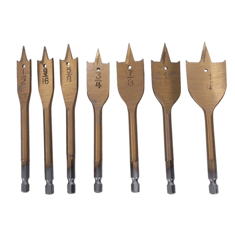 SHGO HOT- Drill Bit Set,Home Tool Kit, 7Pcs Flat Drills Set,Metric Spade Paddle
SHGO HOT- Drill Bit Set,Home Tool Kit, 7Pcs Flat Drills Set,Metric Spade Paddle