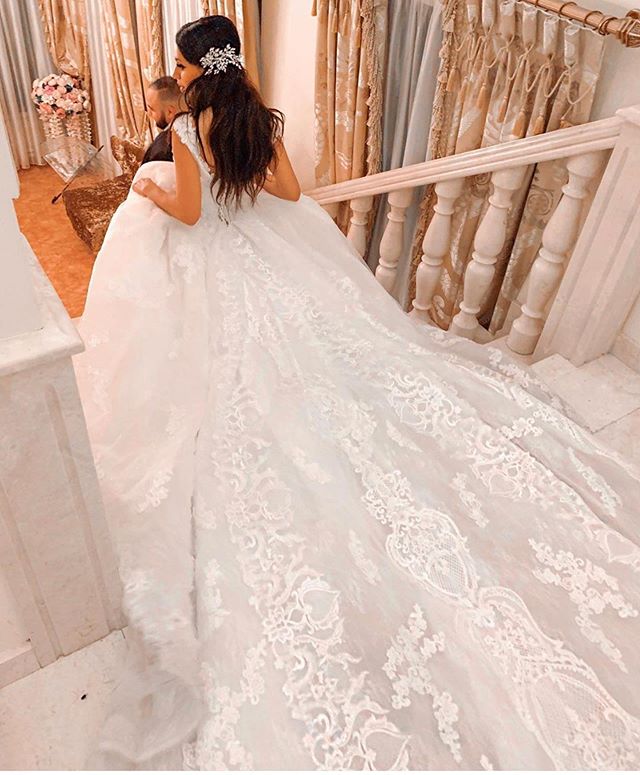 Elegant Chapel Train Wedding Gowns A Line Applique Bridal Gowns Off shoulder Weeding Dresses Abiti Da Sposa