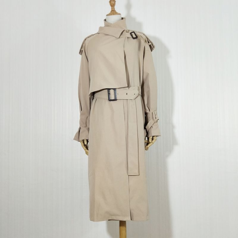 Long Section Streetwear Frock Trench Coat for Women Khaki Outerwear Casual Spring Autumn Coat With Belt Stlylish Women's, Beige
Long Section Streetwear Frock Trench Coat for Women Khaki Outerwear Casual Spring Autumn Coat With Belt Stlylish Women's, Beige
