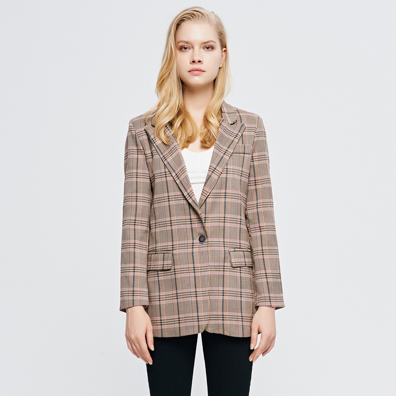 Spring Autumn Plaid Single Button Long Sleeve Straight Slim Women Lady Blazer Suit, Pink
Spring Autumn Plaid Single Button Long Sleeve Straight Slim Women Lady Blazer Suit, Pink
