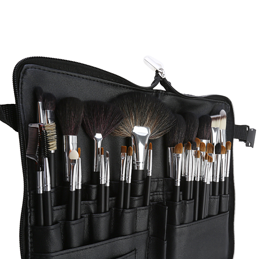 32pcs Professional Cosmetic Brushes Set Kits Goat Hair Facial Makeup Brush with Bag Powder Foundation Eyeshadow brush Natural Hair Tools