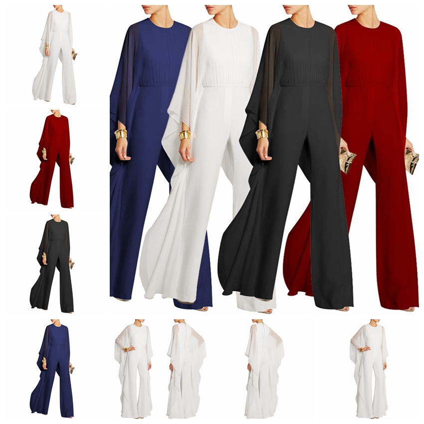 Europe United States Queen pure color round neck long sleeves swing pants white red black blue support mixed batch