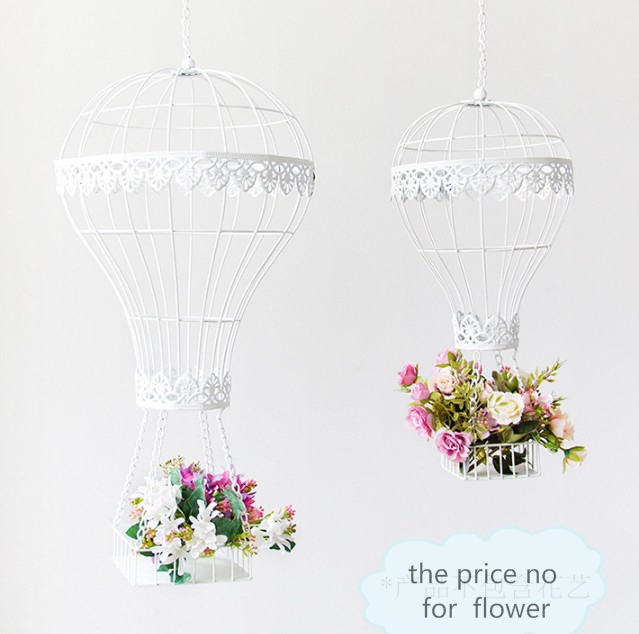 celebration prop wedding birthday party stage ceiling decor wedding flower vase holder drop ornament decor ceiling hanging hotair balloon