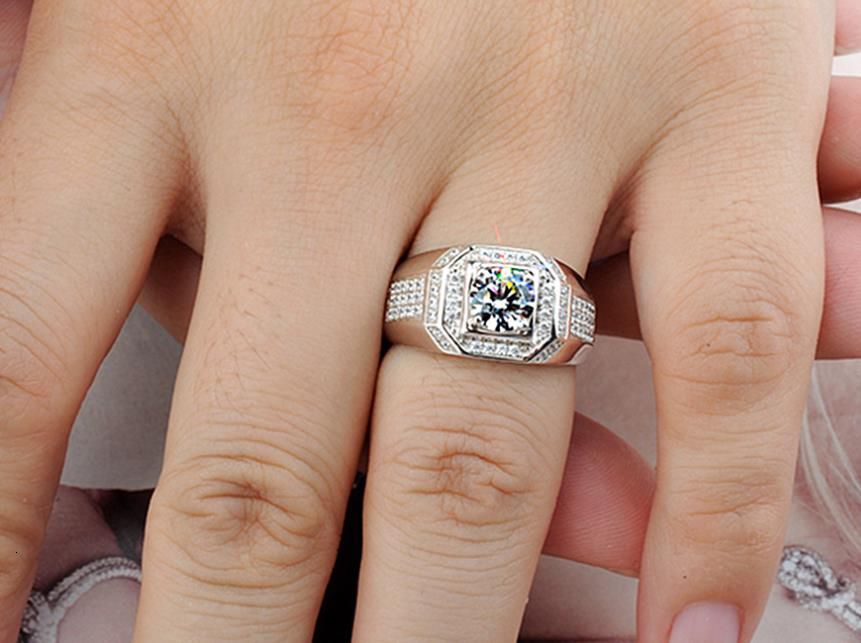 Choucong Solitaire Male Clear Filled Engagement Wedding Band Rings For Men Finger Jewelry Y19051002