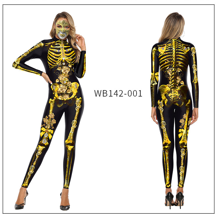 hot sale Halloween Costumes For Women Horror Zombie Costume Female Sexy Skeleton Costume Halloween Clothes Jumpsuit Bodycon S-XL