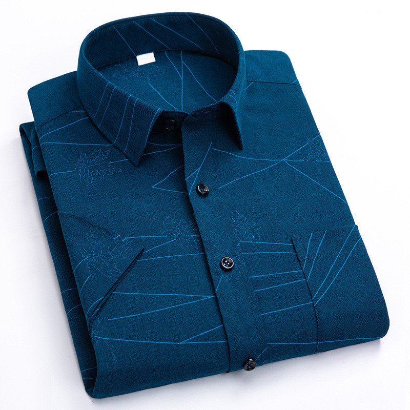 New Arrivals Men Shirts Men Cotton Polyester Fabric Shirt Men's Fashion Printed Dress Shirt Male Short Sleeved Blouse, Gd551
New Arrivals Men Shirts Men Cotton Polyester Fabric Shirt Men's Fashion Printed Dress Shirt Male Short Sleeved Blouse, Gd551