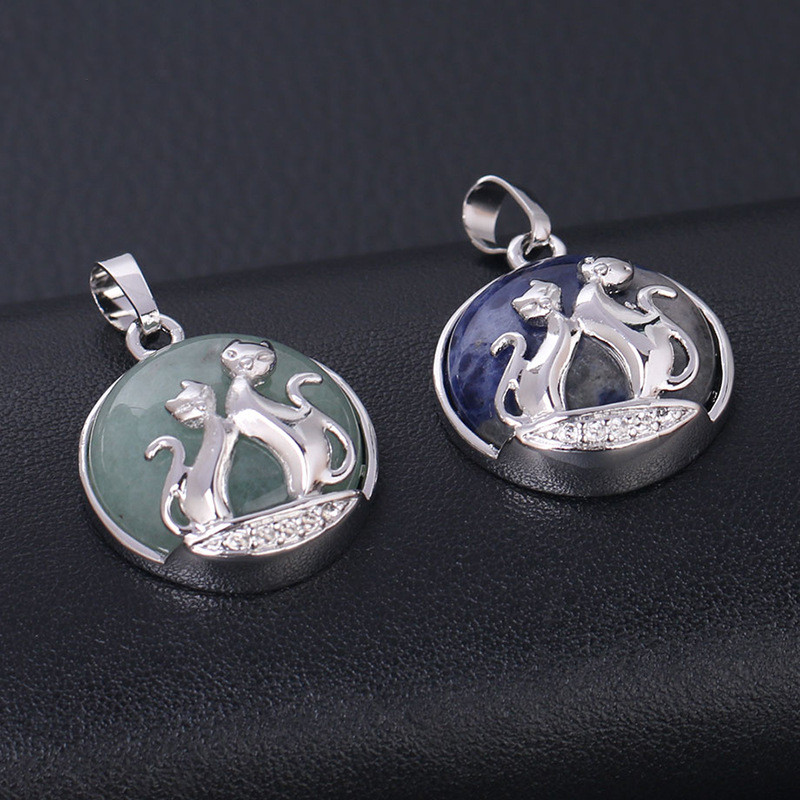 qimoshi Cute Crystal Double Cat Play Double Side Pendant Necklace Natural Stone Moon Couple Jewelry Gift Female Animal Necklace
qimoshi Cute Crystal Double Cat Play Double Side Pendant Necklace Natural Stone Moon Couple Jewelry Gift Female Animal Necklace