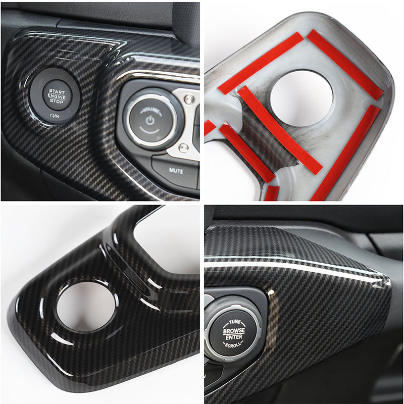 Carbon Fiber Air Condition Panel Trim Cover For Jeep Wrangler JL 2018 Factory Outlet High Quatlity Auto Internal Accessories