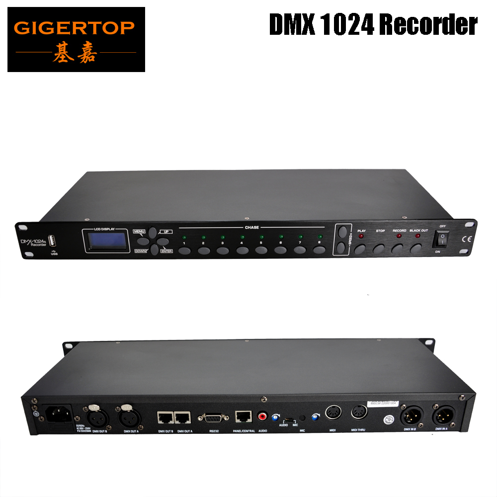 Gigertop TP-D1369 1024 DMX Recorder US/EU/AU Power Cable Microphone pickup, AV audio input, RJ45 or RS232 connect control
Gigertop TP-D1369 1024 DMX Recorder US/EU/AU Power Cable Microphone pickup, AV audio input, RJ45 or RS232 connect control