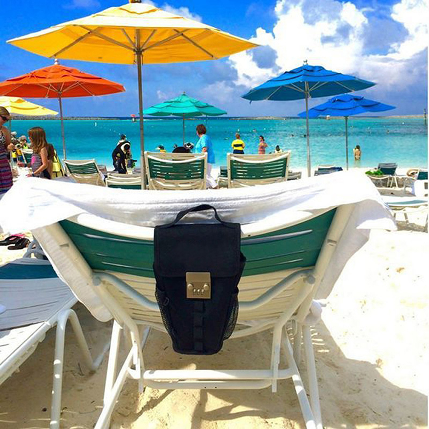 Beach Anti-theft Safety bags for valuables Beach Chair Hanging Bag Portable Soft Safety Box Steel Wire and Code Lock Double Anti-theft PAK, Black 
Beach Anti-theft Safety bags for valuables Beach Chair Hanging Bag Portable Soft Safety Box Steel Wire and Code Lock Double Anti-theft PAK, Black