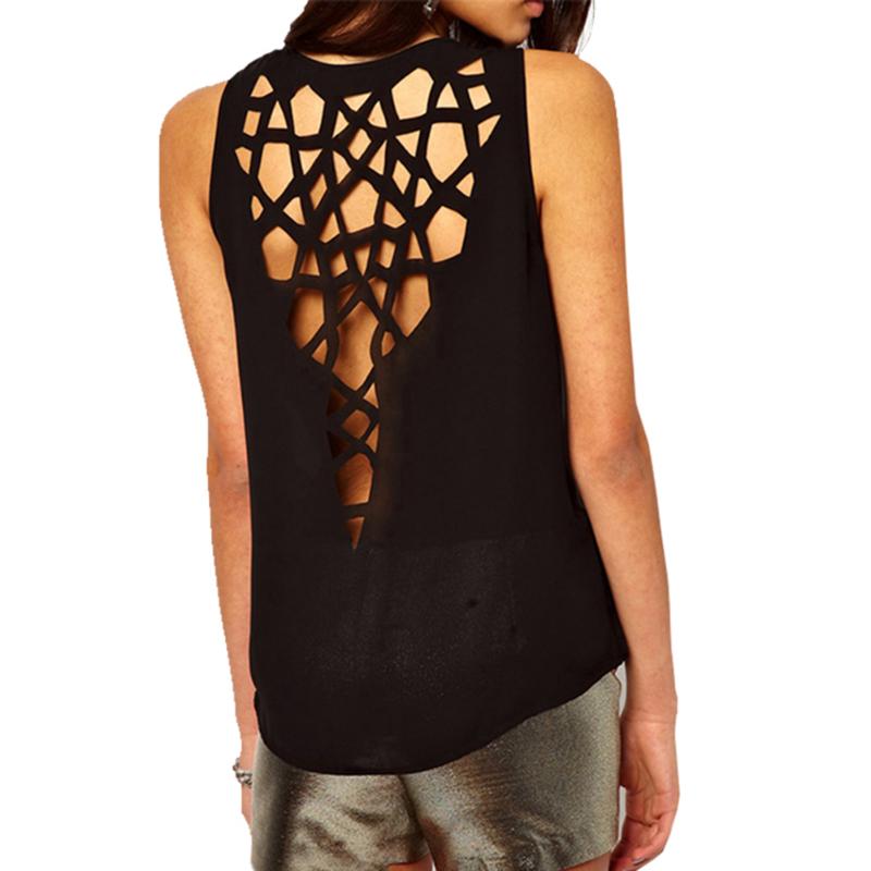 New Womens Top Fashion Back Hollow Shirt Summer O-neck Sleeveless Casual Blusas Femininas Chiffon Blouse Ladies, Orange
New Womens Top Fashion Back Hollow Shirt Summer O-neck Sleeveless Casual Blusas Femininas Chiffon Blouse Ladies, Orange