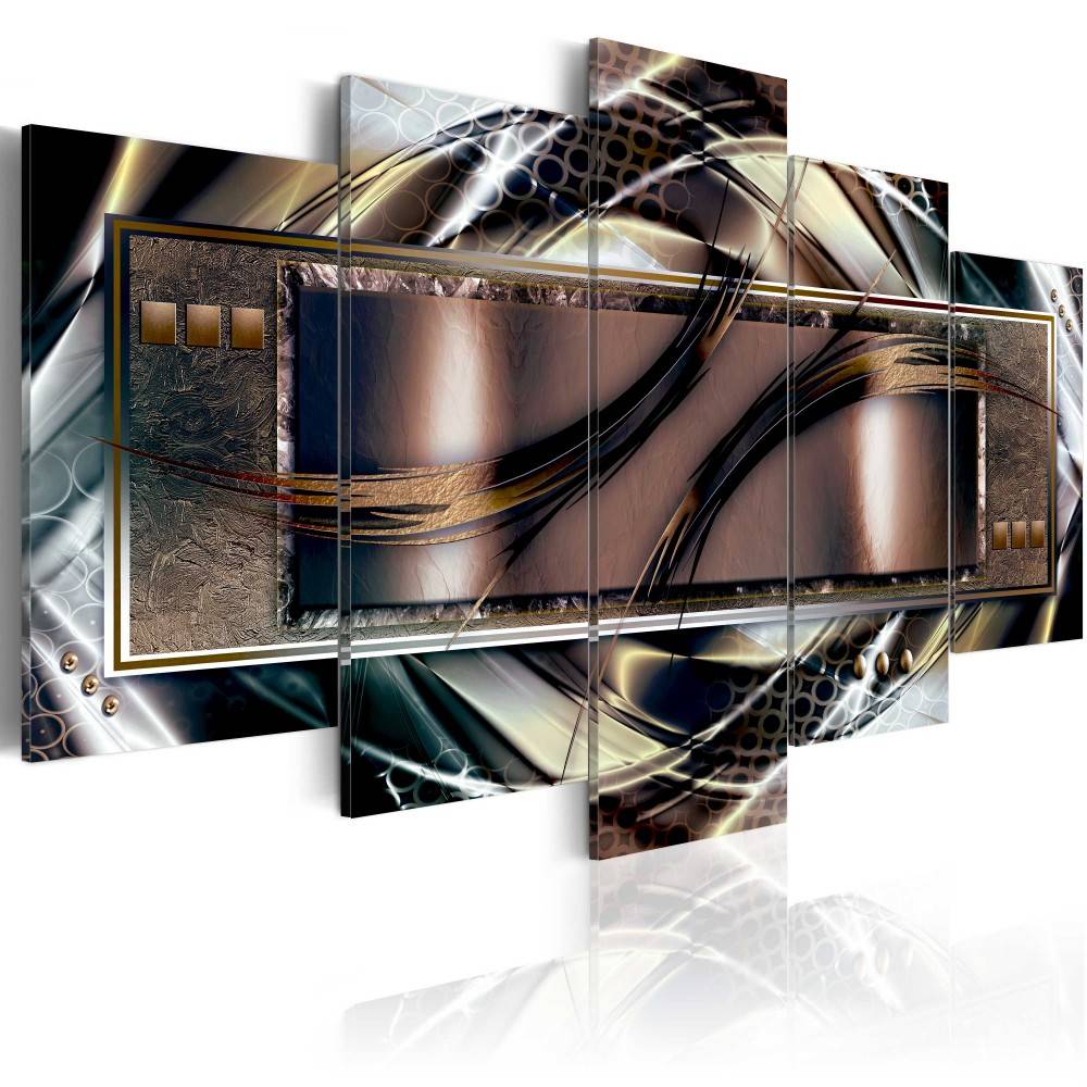 Fashion Wall Art Canvas Painting 5 Pieces Gold Blue Purple Abstract Modern Home Decoration,Choose Color And Size No Frame