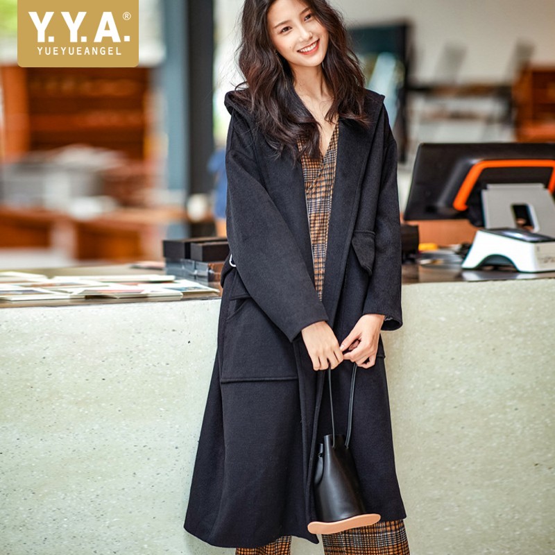 Winter New Woman Long Solid Hooded Belt Overcoat 2019 OL Style Elegant Runway Trench Coat Female Black Office Outerwear -L, Beige
Winter New Woman Long Solid Hooded Belt Overcoat 2019 OL Style Elegant Runway Trench Coat Female Black Office Outerwear -L, Beige