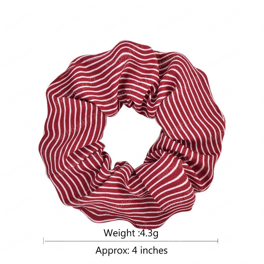 24 Colors Ponytail Holder Hair Scrunchy Elastic Grid Stripe Dot Hair Bands Scrunchy Hairbands Ties Ropes for Women Girls