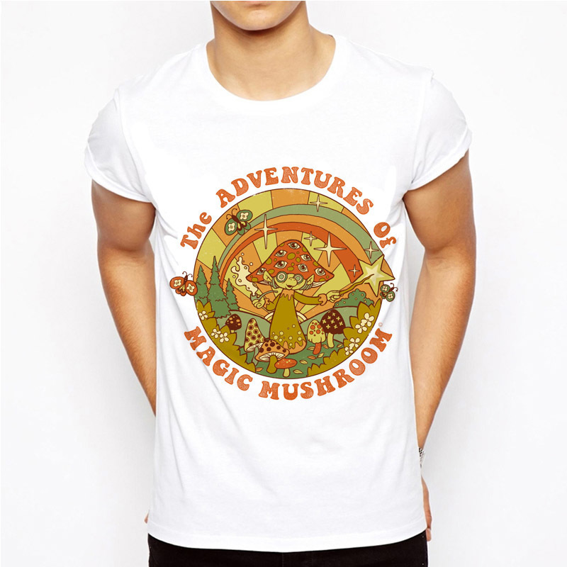 Psychedelic Research Volunteer T-Shirt men Slim Funky colourful Print t shirt male Vintage Tshirt funny top tees MX200509