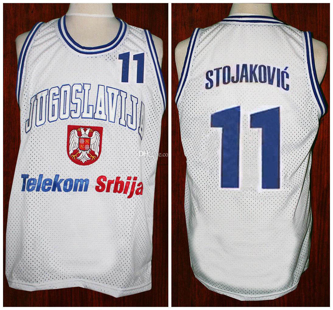 Predrag Peja Stojakovic #11 Team Jugoslavija Yugoslavia Serbia White Retro Basketball Jerseys Mens Stitched Custom Any Number Name
Predrag Peja Stojakovic #11 Team Jugoslavija Yugoslavia Serbia White Retro Basketball Jerseys Mens Stitched Custom Any Number Name