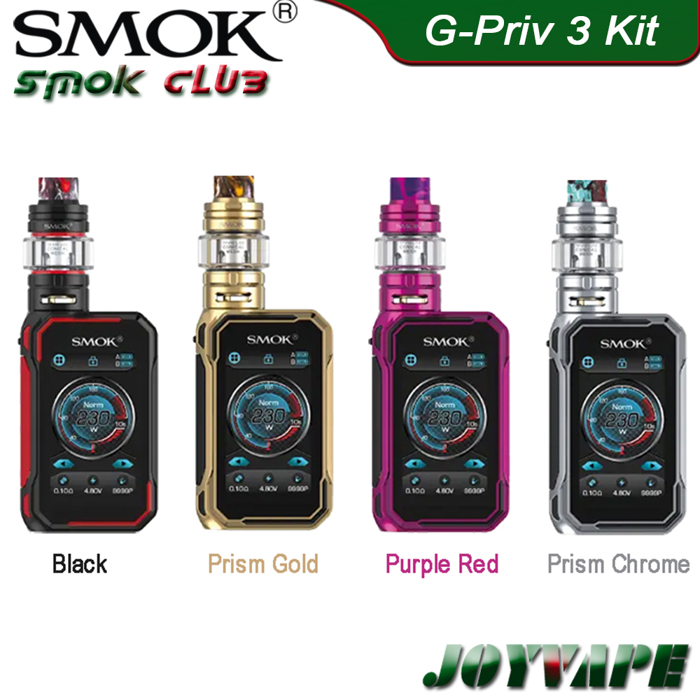 SMOK G-PRIV 3 Kit 230W G-PRIV3 with TFV16 Lite Tank 5.0ml 2.4Inch Full Color HD Touchsreen Powered by Dual 18650 Batteries
SMOK G-PRIV 3 Kit 230W G-PRIV3 with TFV16 Lite Tank 5.0ml 2.4Inch Full Color HD Touchsreen Powered by Dual 18650 Batteries