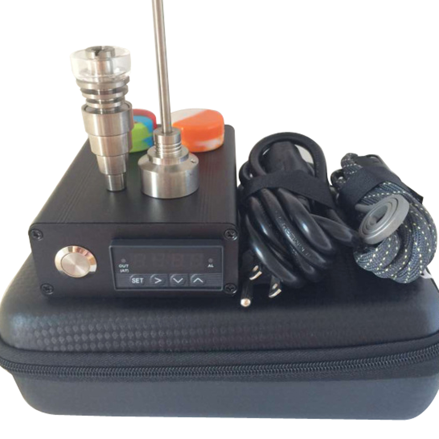 Wholesale Enail D nail Dnail electronic temperature controller box with 10mm 16mm 20mm Coil Ti Nail for oil rig dabber glass bong
Wholesale Enail D nail Dnail electronic temperature controller box with 10mm 16mm 20mm Coil Ti Nail for oil rig dabber glass bong