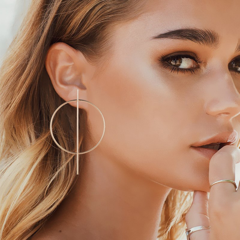 New Fashion Exaggerated Big Circle Round Drop Earrings for Women Studs Gold Color Earring Club Party Jewelry Punk oorbellen
New Fashion Exaggerated Big Circle Round Drop Earrings for Women Studs Gold Color Earring Club Party Jewelry Punk oorbellen