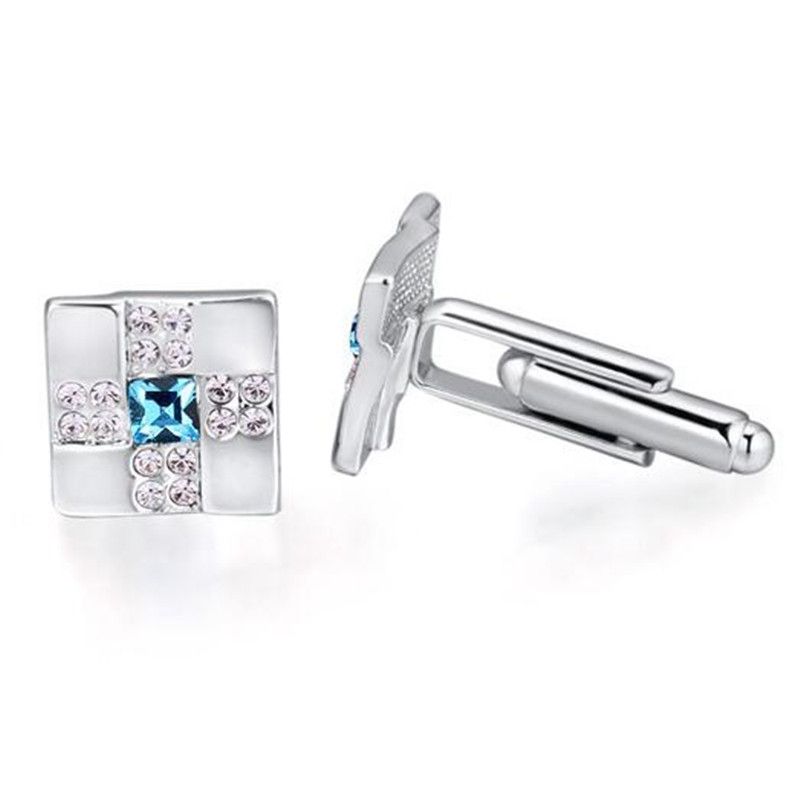 Luxury Cufflinks For Men Cuff Link Crystal from Austrian Wholesale Fashion Jewelry Accessories Simple Style White Gold Plated 19324, Silver
Luxury Cufflinks For Men Cuff Link Crystal from Austrian Wholesale Fashion Jewelry Accessories Simple Style White Gold Plated 19324, Silver