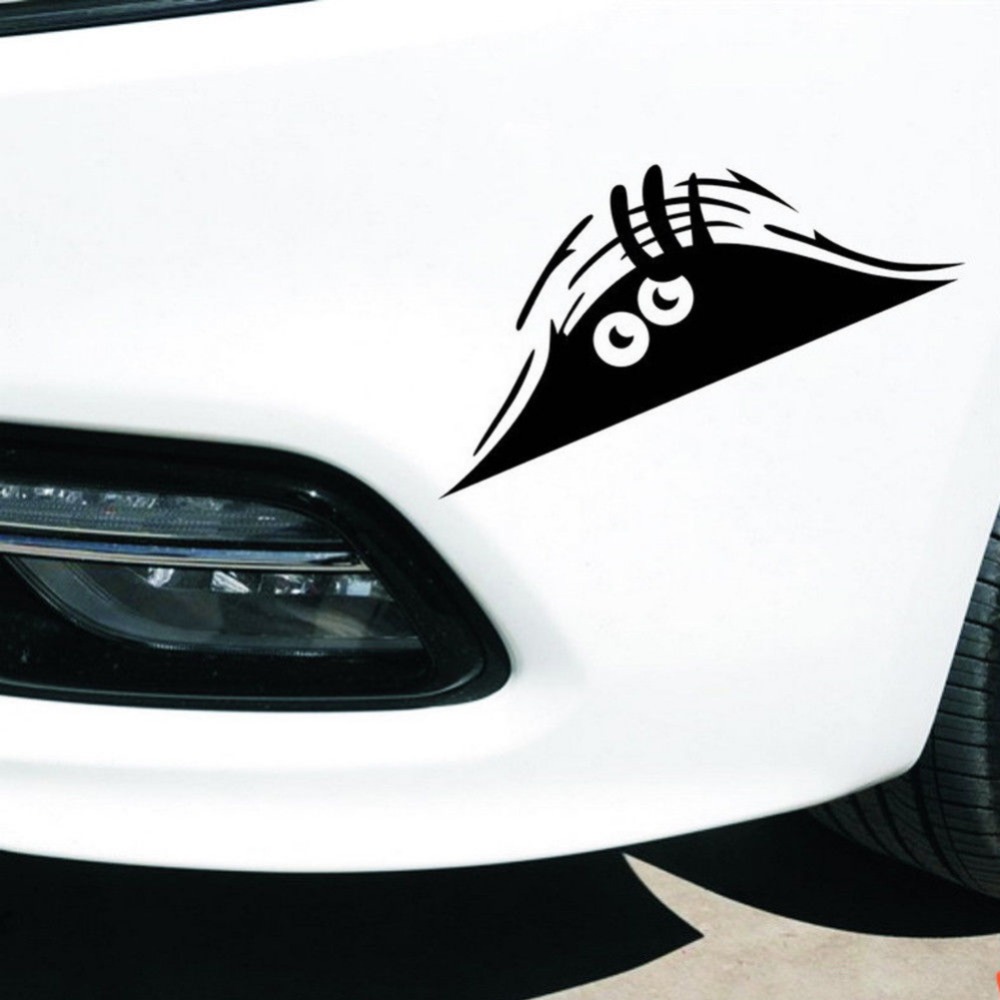 Black Car Styling Accessories Reflective Fashion Funny Peeking Monster Car Sticker Vinyl Decal Decorate Waterproof Stickers