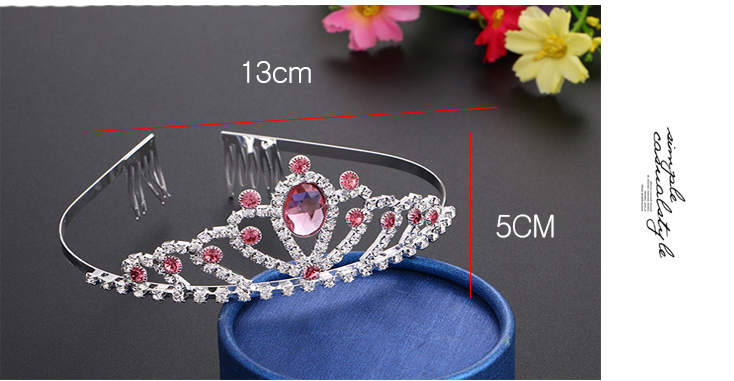 Baby Crystal Tiara Hairband Kid Girl Princess Prom Crown Party Accessiories children dance Prom Crown Headband perform accessory B11