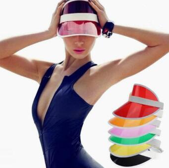 Sun Visor Sunvisor party hat clear plastic cap transparent pvc hats sunscreen Tennis Beach elastic Visors DHL Free, Please note the color
Sun Visor Sunvisor party hat clear plastic cap transparent pvc hats sunscreen Tennis Beach elastic Visors DHL Free, Please note the color