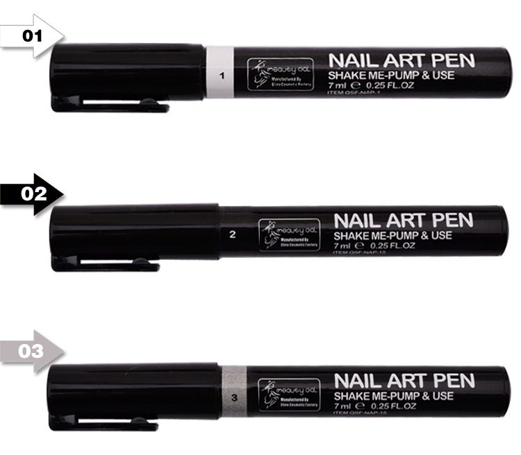 NA061 16 Colors Nail Art Painting pens Design UV Gel Polish 3D Nail Art DIY Decoration Manicure Acrylic Paint Nail paint brush