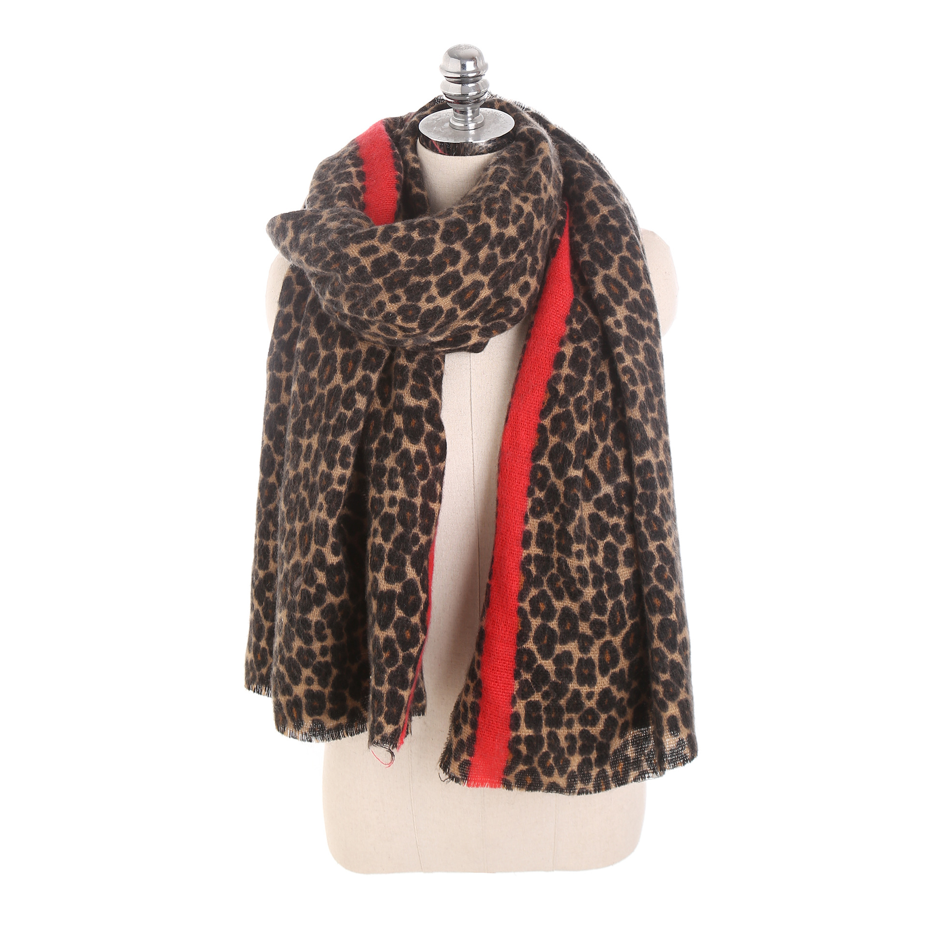 200*90cm Large Scarves for Women Faux Cashmere Wnter Poncho Fashion Leopard Scarf Female Shawl Women's Tippet Leopard Pashmina