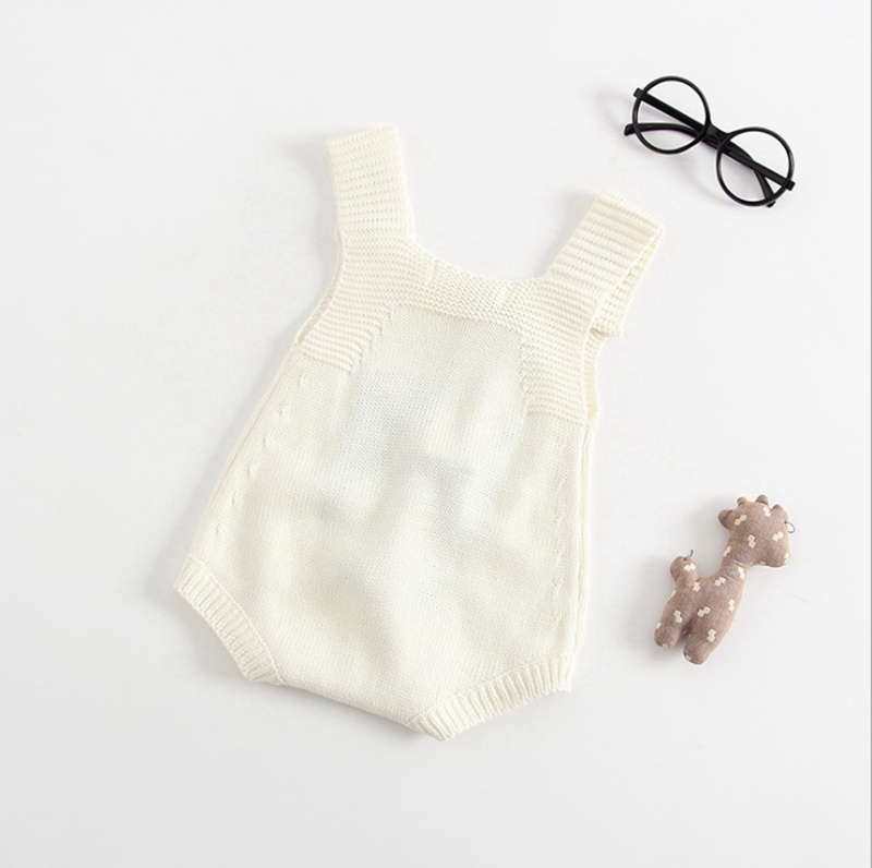 INS Rabbit Rompers Easter Bunny Knitted Baby Jumpsuits Sleeveless Kids Suspender Romper Climbing Clothes Kids Clothing 4 Colors DHW2134