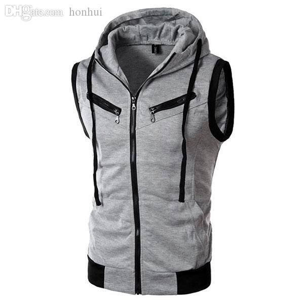 Fall-Men New Arrival Hooded Pockets Vest Sleeveless Good Selling Waistcoats Burgundy/Light Gray/Dark Gray, Black;white
Fall-Men New Arrival Hooded Pockets Vest Sleeveless Good Selling Waistcoats Burgundy/Light Gray/Dark Gray, Black;white
