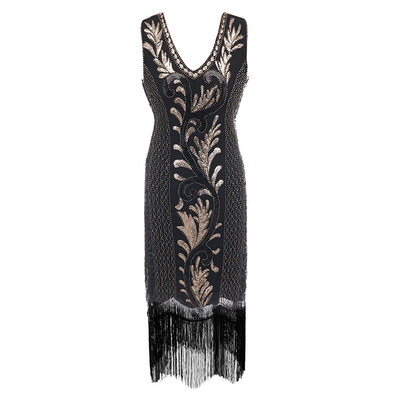 2020 new colors Women 1920s Flapper Dress Gatsby Vintage Plus Size Roaring 20s Costume Dresses Fringed for Party Prom, Pure black
2020 new colors Women 1920s Flapper Dress Gatsby Vintage Plus Size Roaring 20s Costume Dresses Fringed for Party Prom, Pure black