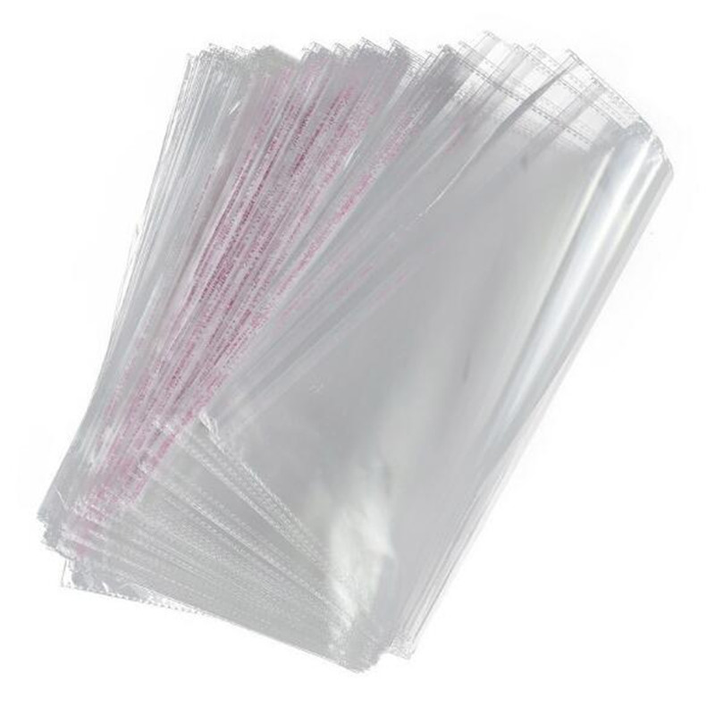 100pcs 8x12cm 35x50cm Bags Transparent Self Adhesive Resealable Clear Cellophane Poly Bags OPP Packaging Bag Jewelry Pouch9174779