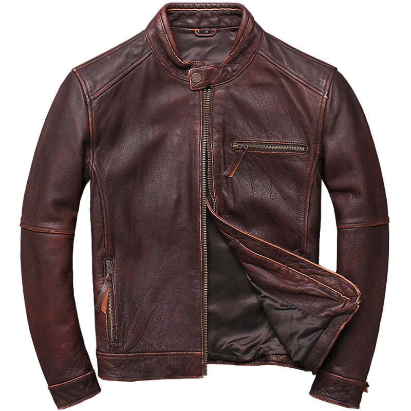 2020 Vintage Brown Men American Biker' Leather Jacket Large Size 5XL Genuine Cowhide Autumn Slim Fit Motorcycle Leather Coat, Black
2020 Vintage Brown Men American Biker' Leather Jacket Large Size 5XL Genuine Cowhide Autumn Slim Fit Motorcycle Leather Coat, Black