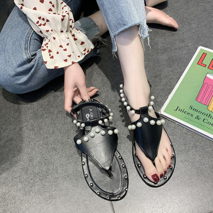 Toe sandals women's shoes fairy style 2020 new summer ins tide shoes summer fashion rivets Roman flat, Black
Toe sandals women's shoes fairy style 2020 new summer ins tide shoes summer fashion rivets Roman flat, Black