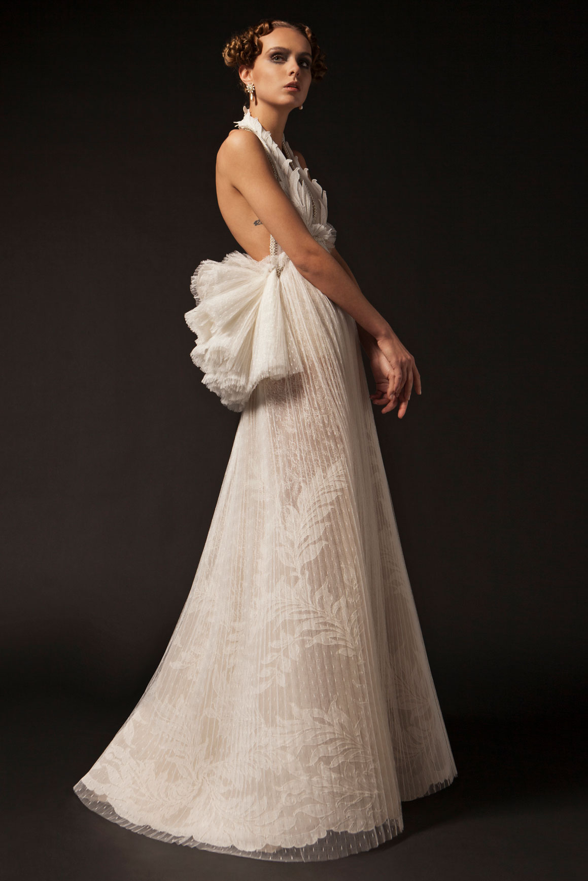2019 Krikor Jabotian Prom Dresses Deep V Neck Lace Appliqued A Line Sexy Backless Evening Dress Sweep Train Cocktail Party Gowns Custom Made