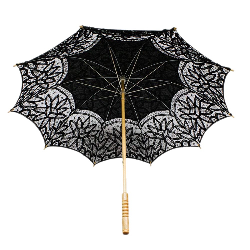 Lace Umbrella Parasol Vintage Wedding Bridal Umbrella for Decoration Photo Costume Party (Black
Lace Umbrella Parasol Vintage Wedding Bridal Umbrella for Decoration Photo Costume Party (Black
