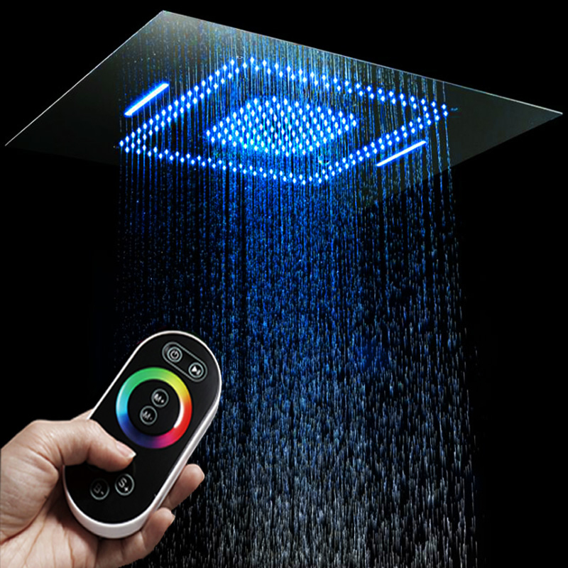High Water Flow Bathroom Shower 64 Colors Chage Remote Control Head Showers Embed Ceiling Mount LED Light Up Shower Head Rainfall Waterfall
High Water Flow Bathroom Shower 64 Colors Chage Remote Control Head Showers Embed Ceiling Mount LED Light Up Shower Head Rainfall Waterfall