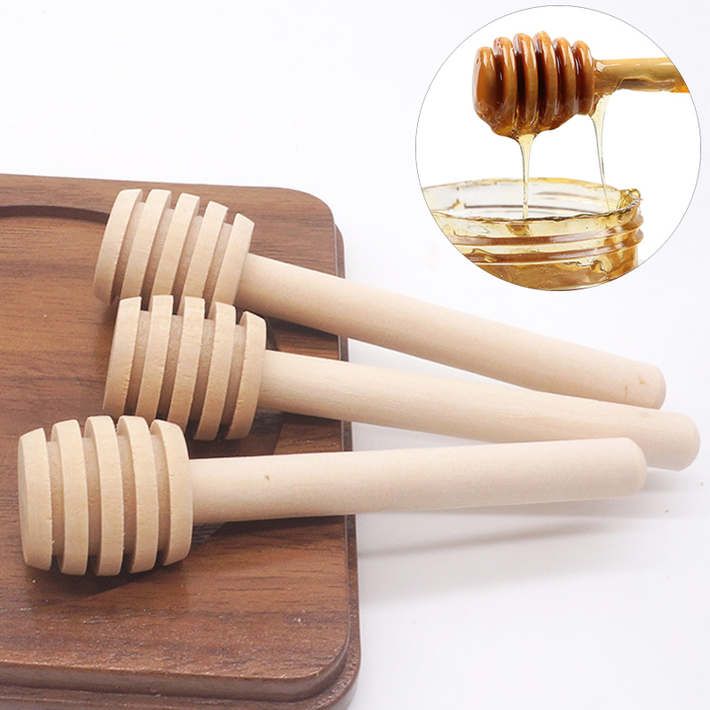 8cm 10cm Coffee Juice Mixing Stir Stick Wood Honey Stirrer Honey Long Stick Tea Tools Eco-friendly Milk Stir Bar Honey Dippers BH3231 TQQ
