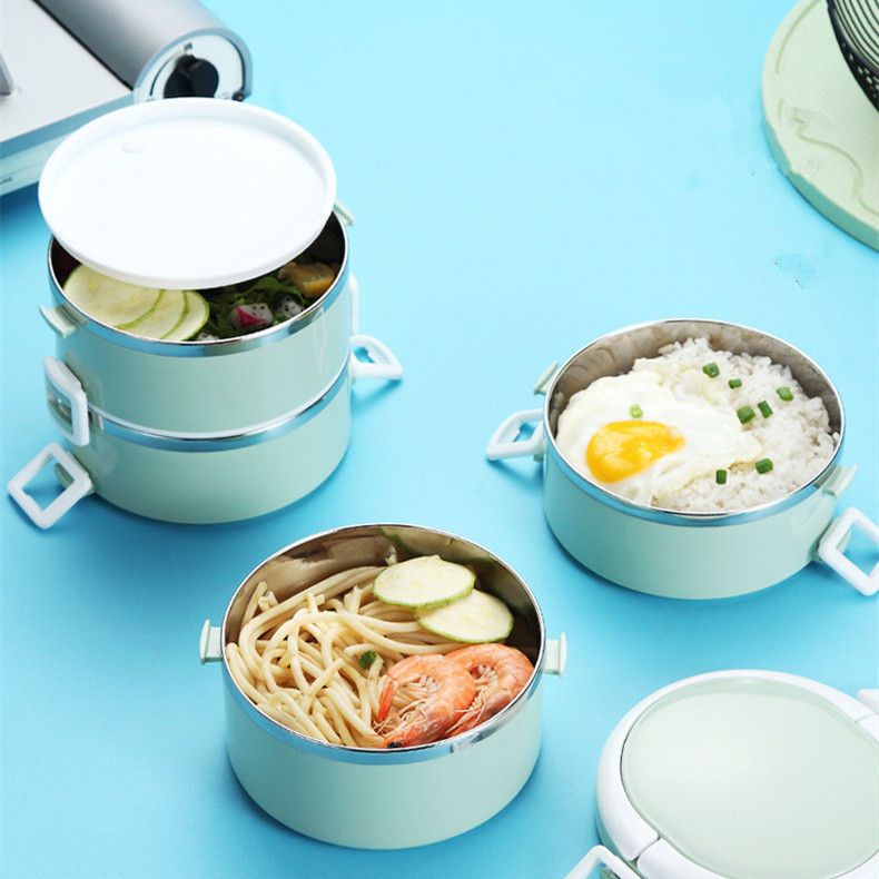 2018 New Portable Lunchbox kitchen Multi-layer stainless steel Lunch Box kids School Food Container women thermos Bento Boxes C18112301