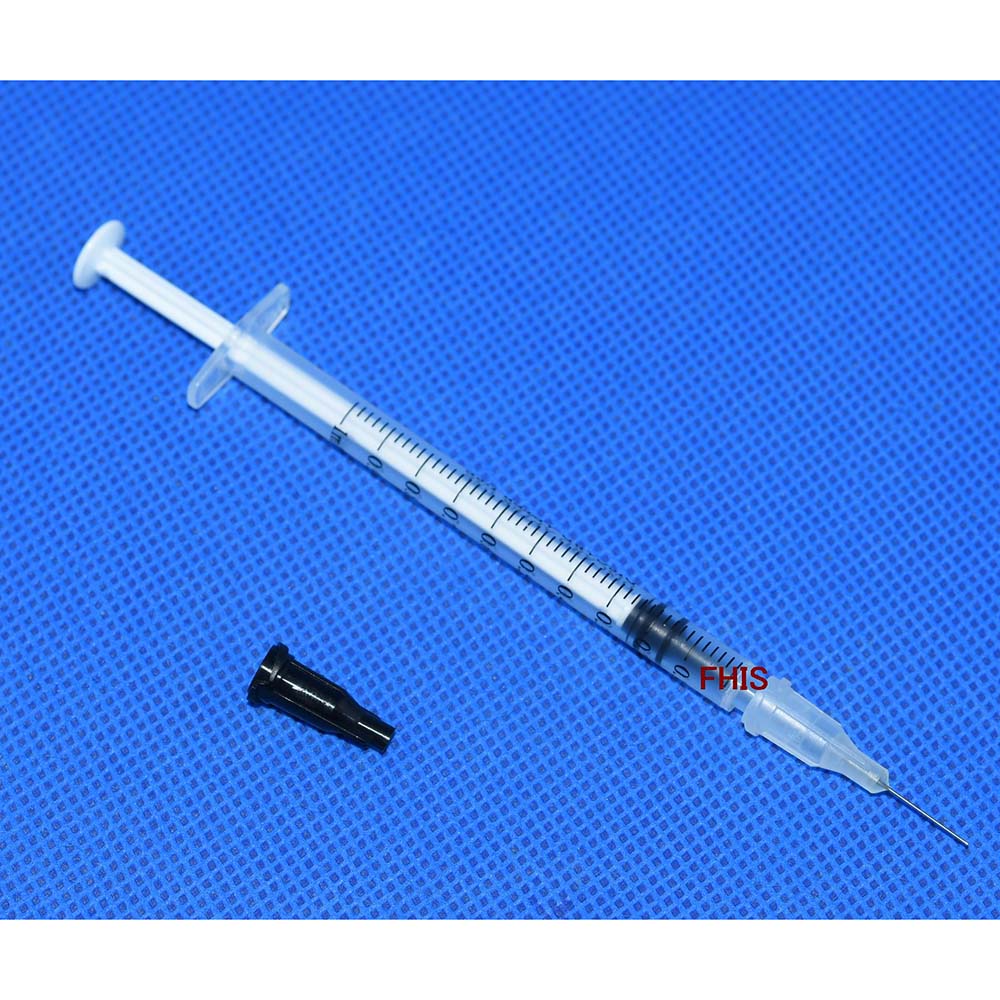 1ml/1cc Syringe Needle + 27G 0.5 Inches Dispensing Needles Sealing Cap