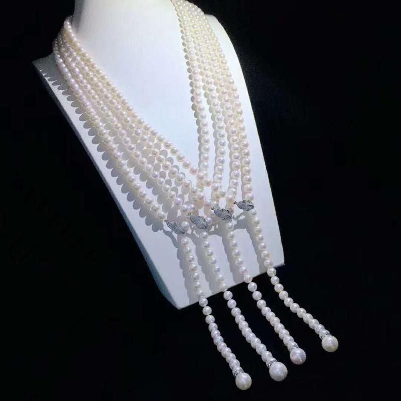 Chains Hand Knotted 100cm 8-9mm White Nearly Round Freshwater Pearl Temperament Micro Inlay Zircon Necklace Fashion Jewelry
Chains Hand Knotted 100cm 8-9mm White Nearly Round Freshwater Pearl Temperament Micro Inlay Zircon Necklace Fashion Jewelry