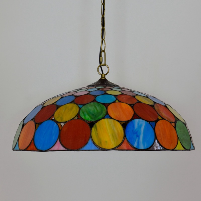 Bohemian style bar chandelier European creative Tiffany stained glass living room dining room bedroom decoration chandelier TF082
