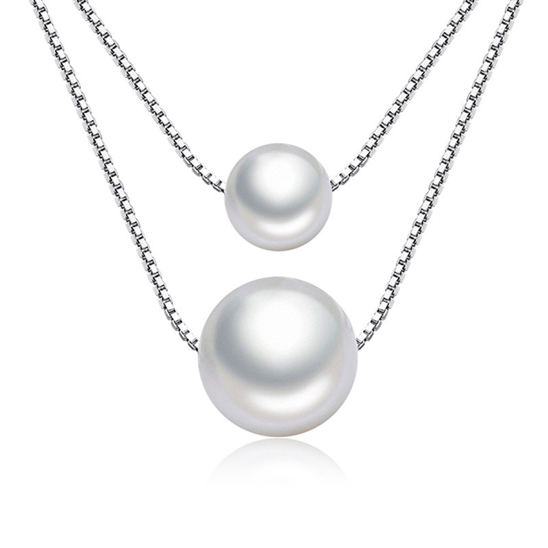New Silver Double Layer Chain White Gray Pearl Choker Necklaces For Women Wedding Party Gifts Female Collar Jewelry
New Silver Double Layer Chain White Gray Pearl Choker Necklaces For Women Wedding Party Gifts Female Collar Jewelry