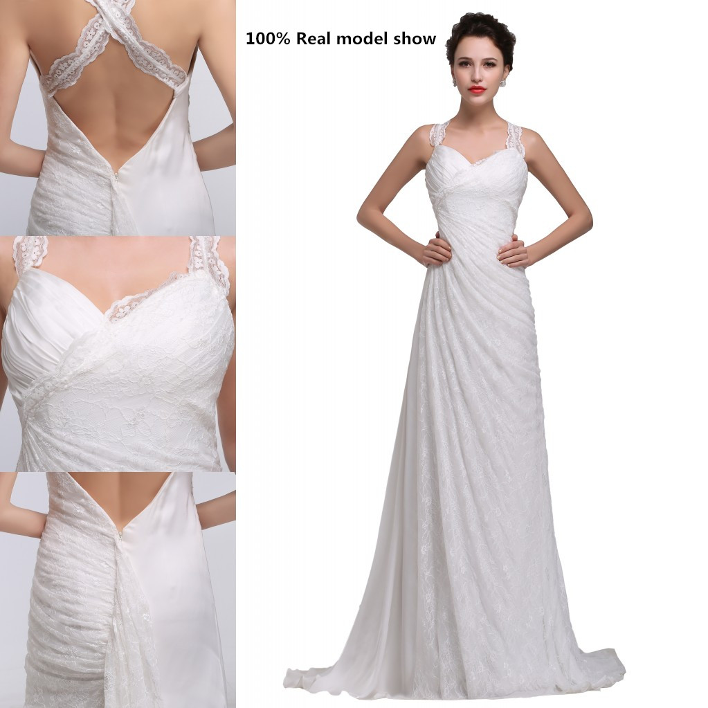Mermaid Wedding Dresses Bridal Gowns 2019 Ivory Lace Criss Cross Wedding Gown Real pictures Beach Plus Size Wedding Dresse, White
Mermaid Wedding Dresses Bridal Gowns 2019 Ivory Lace Criss Cross Wedding Gown Real pictures Beach Plus Size Wedding Dresse, White