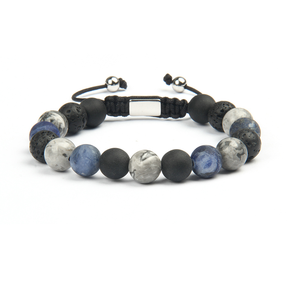 Fashion Design Stainless Steel Bracelet Mix 10mm Stone Macrame Bracelet Men Natural Mix Stones Universe Yoga Chakra Solar Bracelets Jewelry, Black
Fashion Design Stainless Steel Bracelet Mix 10mm Stone Macrame Bracelet Men Natural Mix Stones Universe Yoga Chakra Solar Bracelets Jewelry, Black